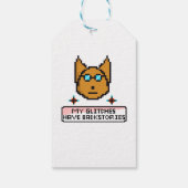 Étiquettes-cadeau Adorable Nerd Puppy with Glasses (Dos)