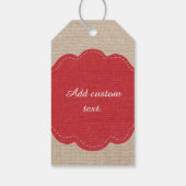 Étiquettes-cadeau Adorable Rustic Custom Sock Fête de Singe (Dos)