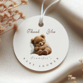 Étiquettes Cadeau Adorable Sleeping Teddy Bear Merci