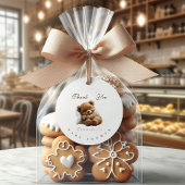 Étiquettes Cadeau Adorable Sleeping Teddy Bear Merci