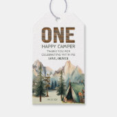 Étiquettes-cadeau Adventure Attend Happy Camper Anniversaire Favoris (Devant)