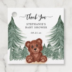 Étiquettes Cadeau Adventure Await Forest Woodland Baby shower