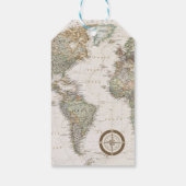 Étiquettes-cadeau Adventure Await World Travel Map Moderne (Dos)
