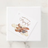 Étiquettes Cadeau Aéronef vintage Biplane Boy's Birthday (En situation)