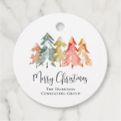 Étiquettes Cadeau Affaires Joyeux Noël Aquarelle vacances (Devant)