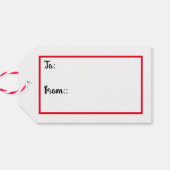 Étiquettes-cadeau Affichage de la fenêtre Nostalgique de Noël (Dos Horizontal)