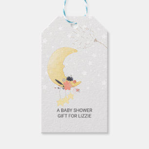 Étiquettes-cadeau Affichage de la lune de douche et des étoiles per