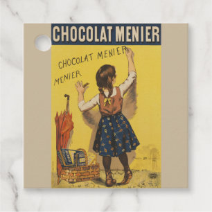 Étiquettes Cadeau Affiche vintage Chocolat Menier française Art Boui
