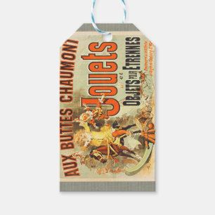 Étiquettes-cadeau Affiche Vintage Joets Friends Jouet Français