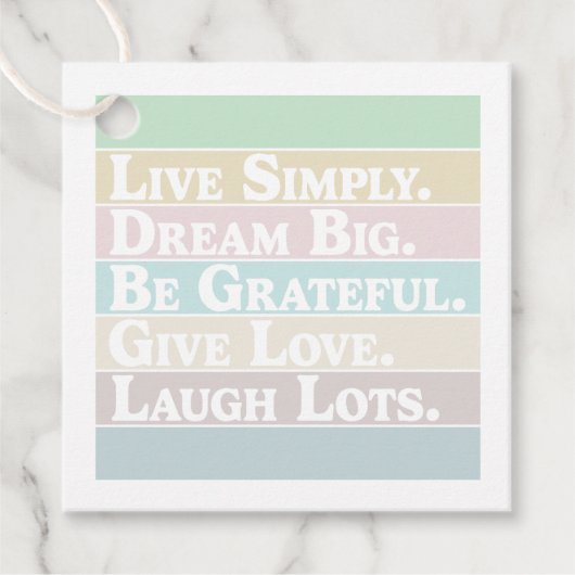 Étiquettes Cadeau Affirmations Positives (Devant)