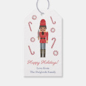 Étiquettes-cadeau African American Red Nutcracker Happy Holidays (Devant)