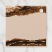 Étiquettes Cadeau Agate Marron Élégant (Dos)