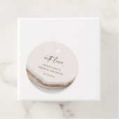 Étiquettes Cadeau Agate Merci en marbre pierre Favoriser les balises (En situation)