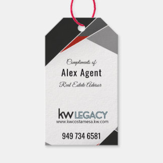 Étiquettes-cadeau Agent de conception de triangle d'héritage de KW