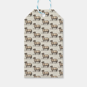 Étiquettes-cadeau Agneau de mouton Vintage animal de ferme