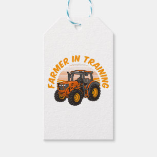 Étiquettes-cadeau Agriculteur drôle de l'avenir en formation Tracteu