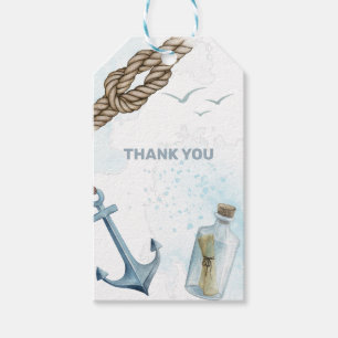 Étiquettes-cadeau Ahoy ! Balises cadeaux Baby shower nautique