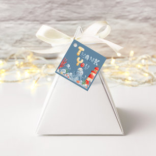 Étiquettes Cadeau Ahoy C'est un Baby shower nautique bleu garçon