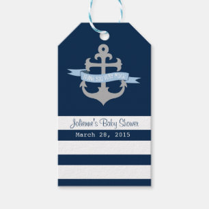 Étiquettes-cadeau Ahoy c'est un garçon Faveur nautique Tags Marine B