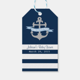 Étiquettes-cadeau Ahoy c'est un garçon Faveur nautique Tags Marine B