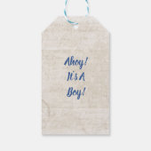 Étiquettes-cadeau Ahoy c'est un thème nautique garçon (Dos)