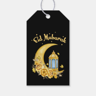 Étiquettes-cadeau Aïd Moubarak Splendor Tournesol : Fleurs Joyeuses