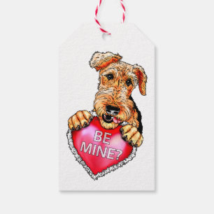Étiquettes-cadeau Airedale Terrier Be Mine