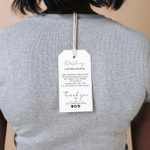 Étiquettes-cadeau Ajouter Logo Mode de lavage Instructions Prix Hang