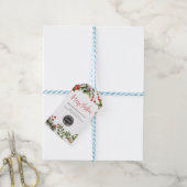 Étiquettes-cadeau Ajouter un logo d'entreprise Joyeux Noël Botanique (Avec de laficelle)