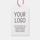 Étiquettes-cadeau Ajouter un logo Votre commande a fait ma journée (Dos)