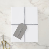 Étiquettes-cadeau ajouter un nom à un gris moderne (Avec de la ficelle)
