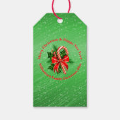 Étiquettes-cadeau Ajouter un nom Modifier le texte Rouge Vert Noël B (Devant)