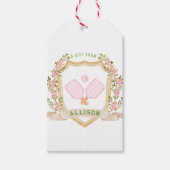 Étiquettes-cadeau Ajouter un nom Preppy Pickle Ball Personnalisé (Devant)