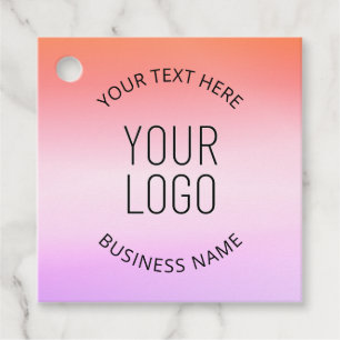 Étiquettes Cadeau Ajouter votre logo   Couleurs dégradées du coucher
