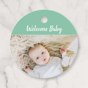 Étiquettes Cadeau Ajouter votre propre photo Bienvenue bébé