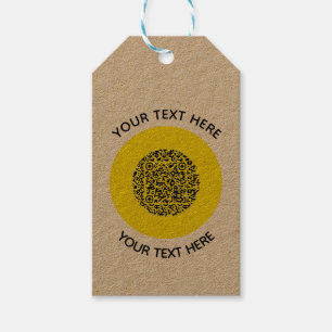 Étiquettes-cadeau Ajouter votre propre ronde QR Code texte Analyse M