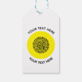 Étiquettes-cadeau Ajouter votre propre ronde QR Code texte Analyse M (Dos)