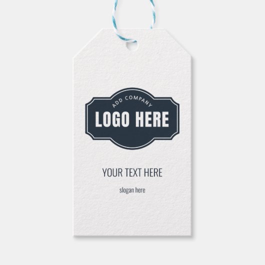 Étiquettes-cadeau Ajoutez votre logo d'entreprise de marque (Devant)