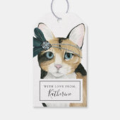 Étiquettes-cadeau Ajoutez votre nom | Downton Cat (Dos)