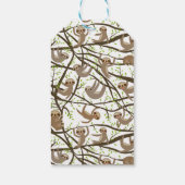 Étiquettes-cadeau Ajoutez votre nom | Smiling Sloth Motif (Dos)