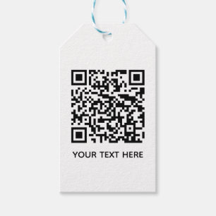 Étiquettes-cadeau Ajoutez votre propre code QR texte Scan Minimal Si
