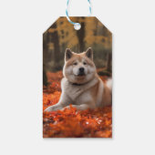 Étiquettes-cadeau Akita en automne Feuilles automne s'inspire (Dos)