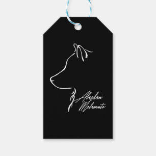 Étiquettes-cadeau Alaskan Malamute Profil chien maman