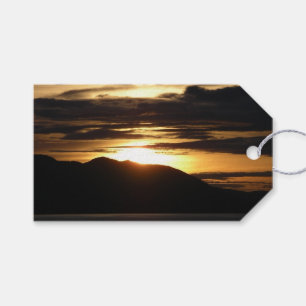 Étiquettes-cadeau Alaskan Sunset III Belle photographie de l'Alaska