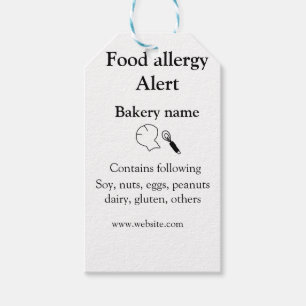 Étiquettes-cadeau Alerte d'allergie alimentaire ajouter le nom texte