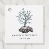 Étiquettes Cadeau Algues vintages Mariages nautiques (Devant)