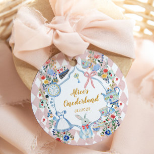 Étiquettes Cadeau Alice au pays des merveilles Anniversaire fantaisi