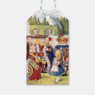 Étiquettes-cadeau Alice au pays des merveilles et la Reine de Cœur