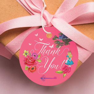 Étiquettes Cadeau Alice au pays des merveilles Fairytale Floral Merc