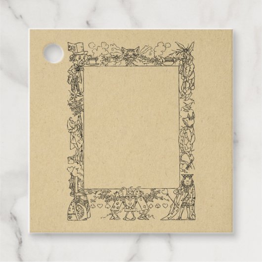 Étiquettes Cadeau Alice personnalisable dans Wonderland Cadre Art Vi (Devant)